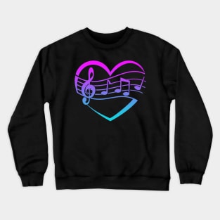 Just Love Music Heart Crewneck Sweatshirt
